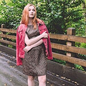 80s Leopard Print Dress NWT